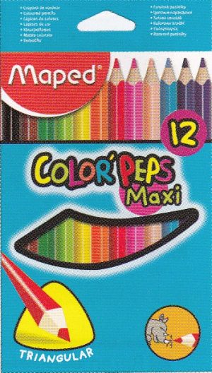 Barvice lesene MAPED 12/1 TRIKOTNE MAXI