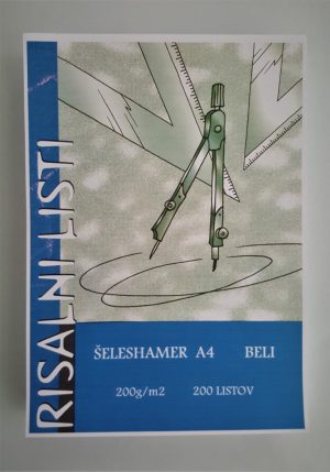 Šeleshamer BELI A4 200g 200/1