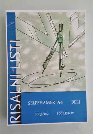 Šeleshamer BELI A4 300g 100/1