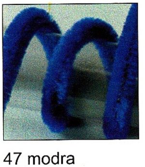 Žica kosmata 8 mm /50 cm - TEMNO MODRA