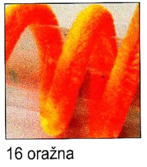 Žica kosmata 8 mm /50 cm - ORANŽNA