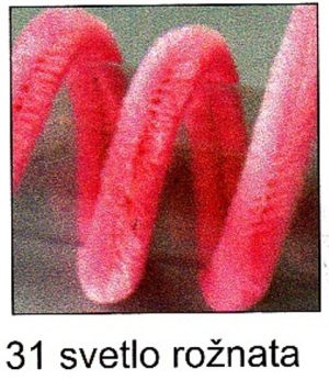 Žica kosmata 8 mm /50 cm - ROZA