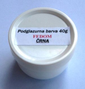 Podglazurna barva 40 g - ČRNA