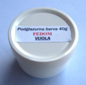Podglazurna barva 40 g - RJAVA