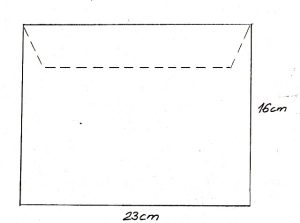 Kuverta 17 x 17 cm Si