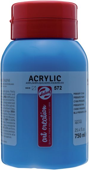 Barve akrilne 750ml TALENS - PRIMARNA CYAN 572