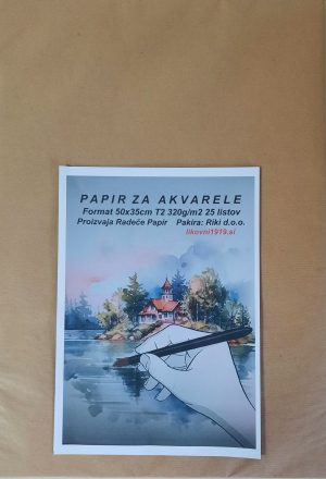 Akvarelni papir T2 50 x 35 cm 25/1 320g