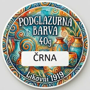 Podglazurna barva 40 g - ČRNA