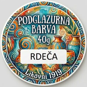 Podglazurna barva 40 g - RDEČA
