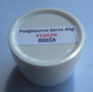 Podglazurna barva 40 g - RDEČA