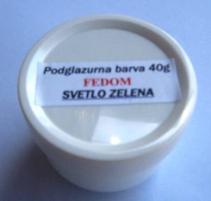 Podglazurna barva 40 g - SVETLO ZELENA
