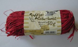 Rafija barvna 50g - RDEČA
