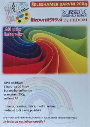 Šeleshamer A3 200g MIX 5x20 INTENZIVNE