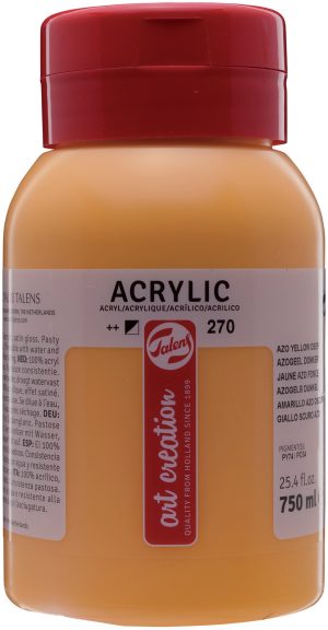 Barve akrilne 750ml TALENS - TEMNO RUMENA 270