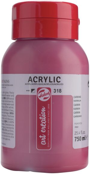 Barve akrilne 750ml TALENS - KARMIN RDEČA 318