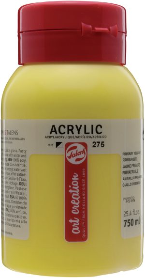 Barve akrilne 750ml TALENS - PRIMARNA RUMENA 275
