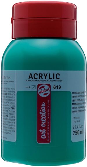 Barve akrilne 750ml TALENS - TEMNO ZELENA 619