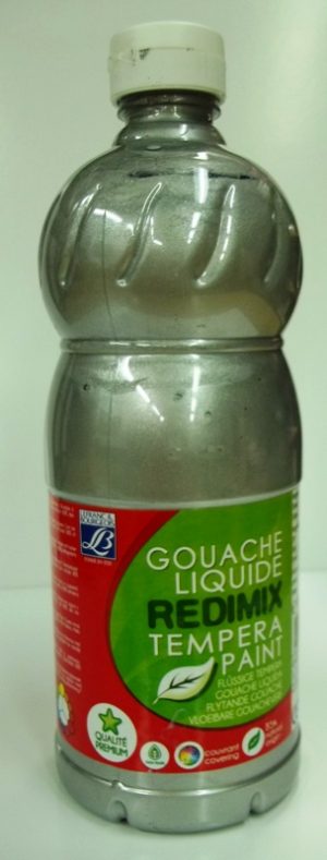 Tempera barva 1000 ml REDIMIX - SREBRNA