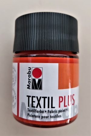 Barva za tekstil PLUS 50ml - RDEČE ORANŽNA
