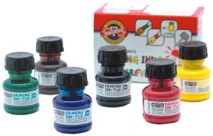 Tuš barven SET 6 x 20ml - KOH-I-NOOR