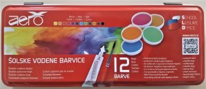 Barvice vodene G12B - kovinska škatla Aero