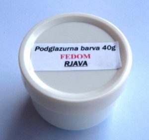 Podglazurna barva 40 g - RJAVA
