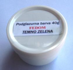 Podglazurna barva 40 g - ZELENA