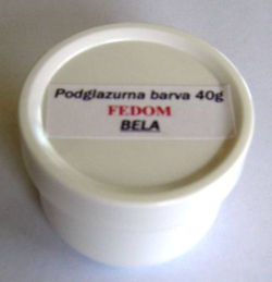 Podglazurna barva 40 g - BELA