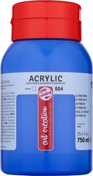 Barve akrilne 750ml TALENS - ULTRAMARIN 504