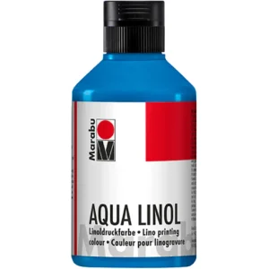 Barva za linotisk vodna 250 ml - MODRA 052 Marabu