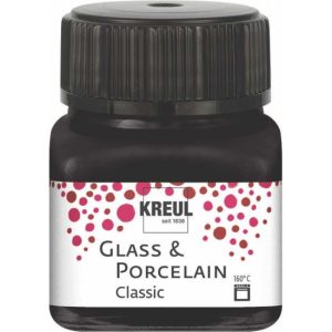 Barve za steklo in porcelan 20ml KREUL - ČRNA