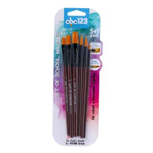 Čopiči sintetični 3xOK + 3xPL - SET 6