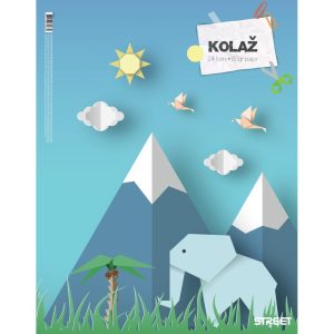 Kolaž papir A3/20 listov - NAVADEN