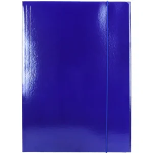 Preklopna mapa A4 z elastiko 600g plastificirana- modra